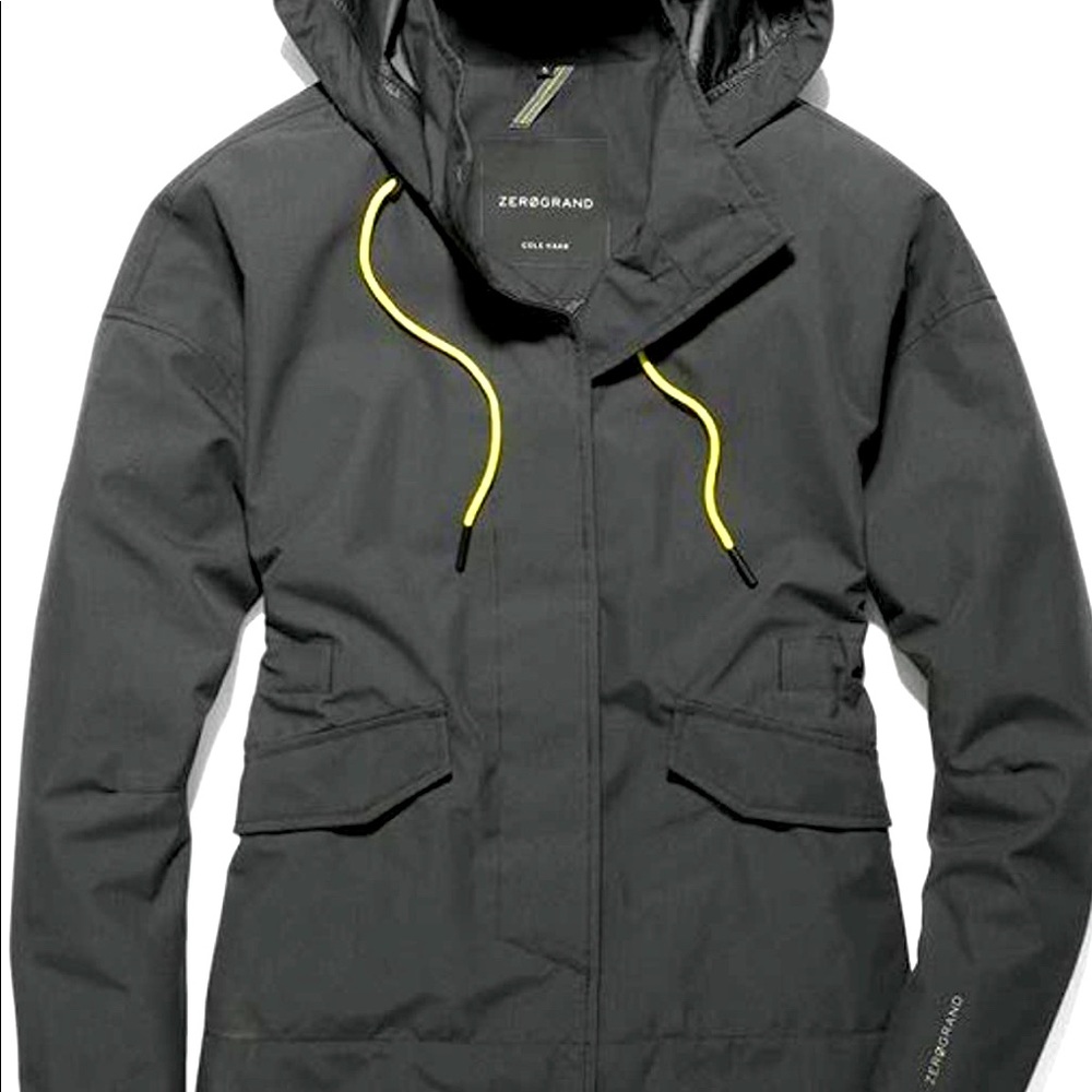 Cole Haan Womens Zerogrand Hooded Jacket Black XS